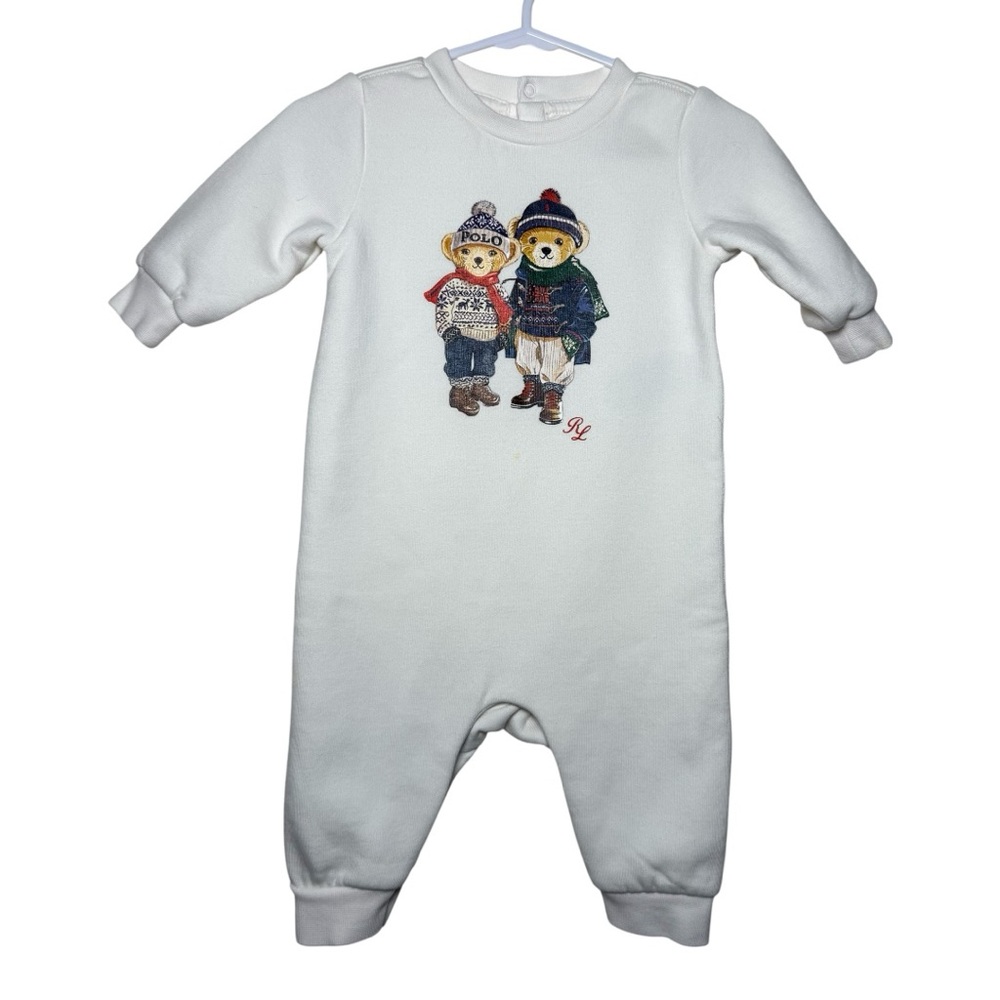 Polo Bear Winter Romper – 3M Cozy & Classic RL Style!